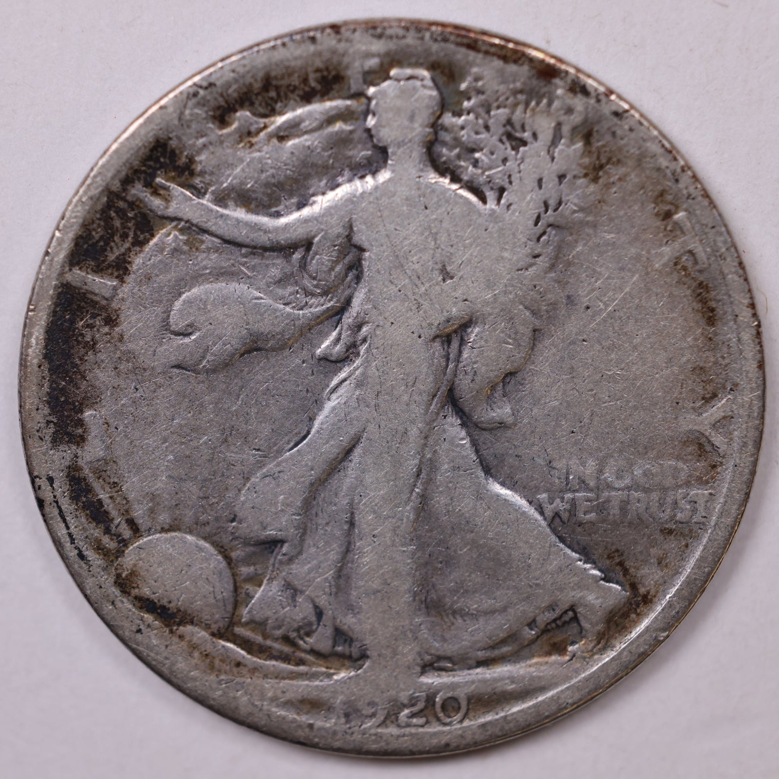 1920-S Walking Liberty Half Dollar, Good Circulated Coin, Store #HR075
