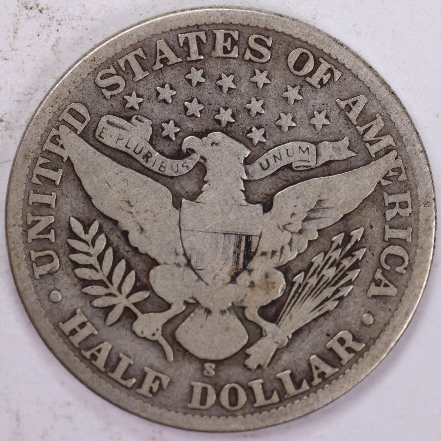 1908-S Barber Half Dollar, Very Good, Circulated Coin, Store #HR0926