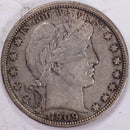1909 Barber Half Dollar, Extra Fine, Circulated Coin, Reduced, Details - staple scratch obverse, Store