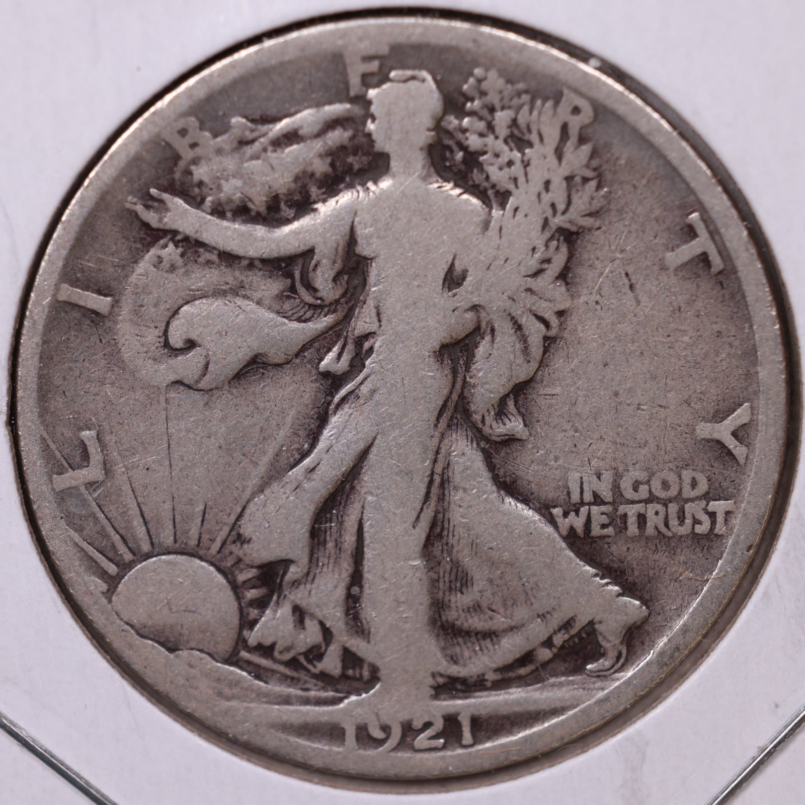 1921-S Walking Liberty Half Dollar, Very Good Circulated Coin, Store #HR113
