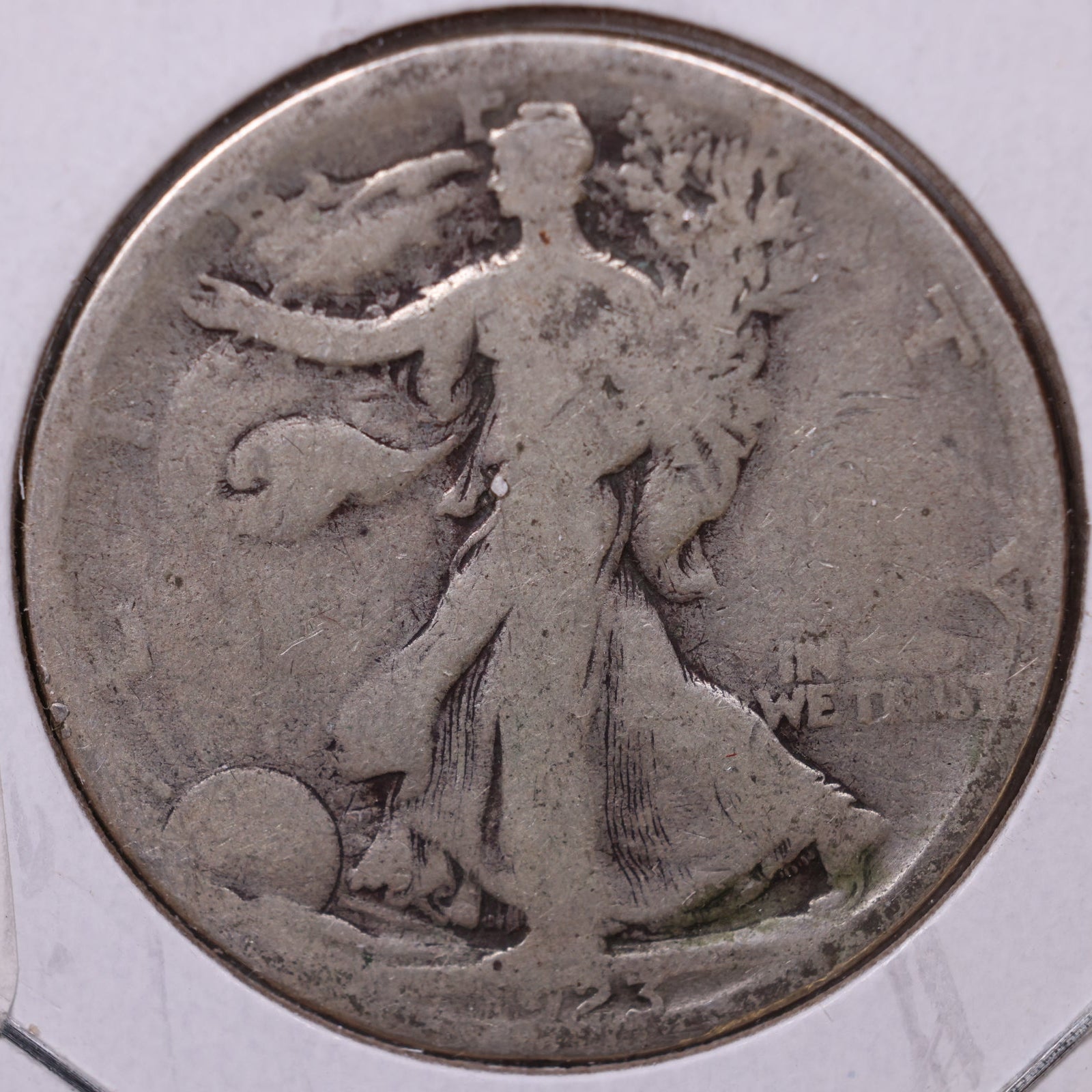 1923-S Walking Liberty Half Dollar, About Good Circulated Coin, Store #HR117