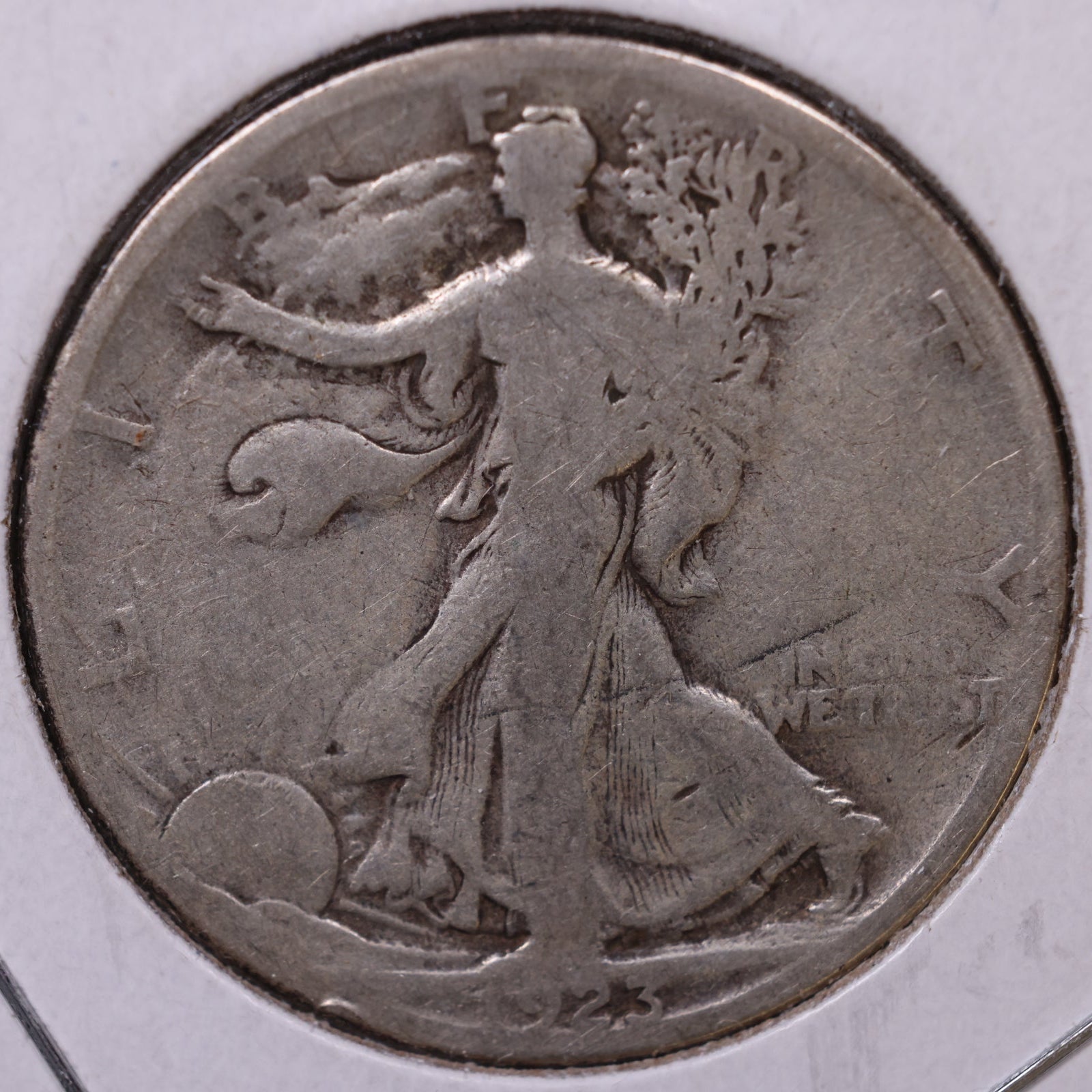 1923-S Walking Liberty Half Dollar, About Good Circulated Coin, Store #HR118
