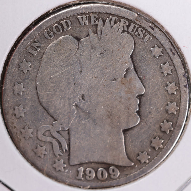 1909-O Barber Half Dollar, Good Circulated Coin, Store