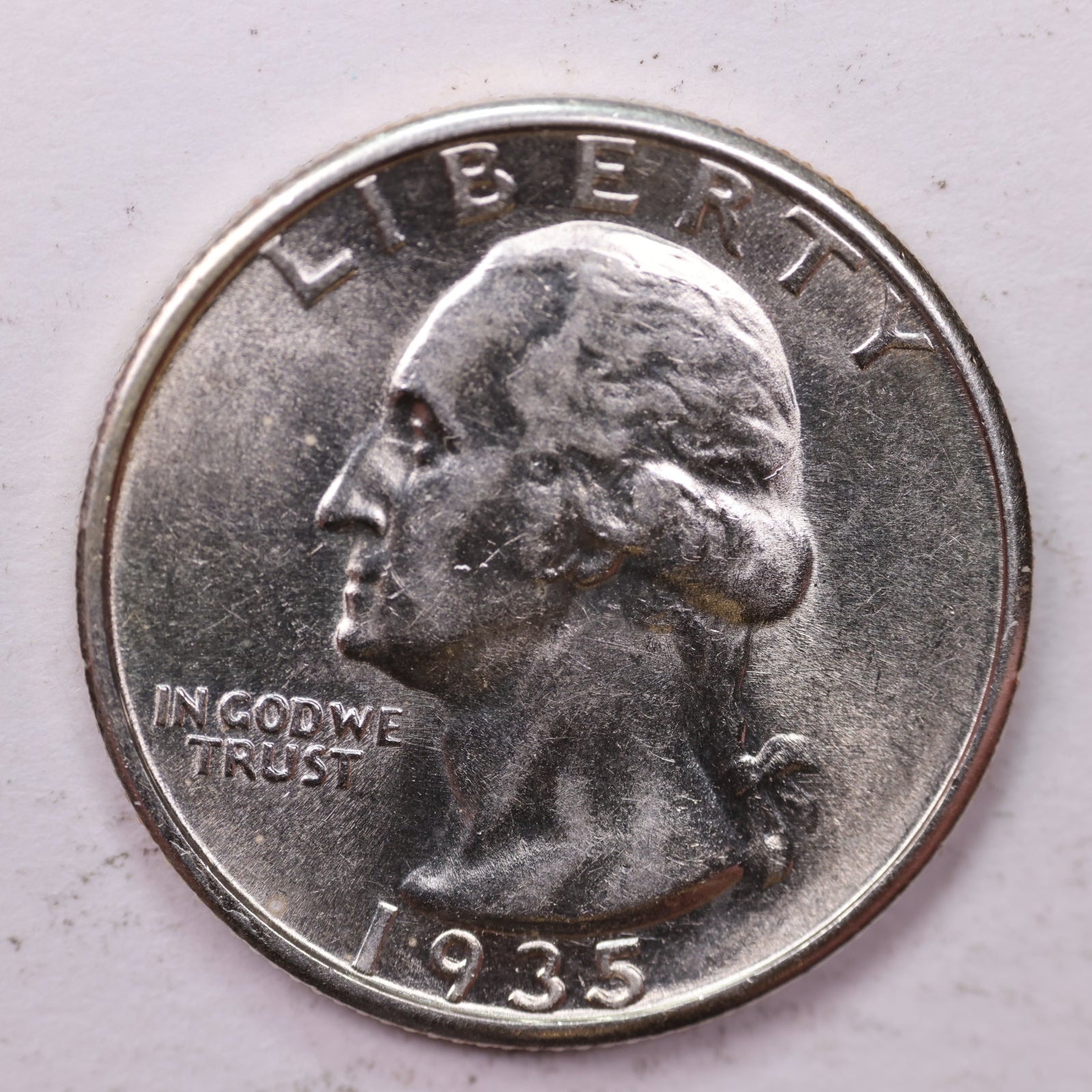 1935 Washington Silver Quarter, Affordable Uncirculated Collectible Coin. Sale #QR1675