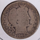 1909-O Barber Half Dollar, Good Circulated Coin, Store
