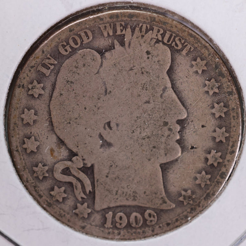 1909-O Barber Half Dollar, Good Circulated Coin, Store
