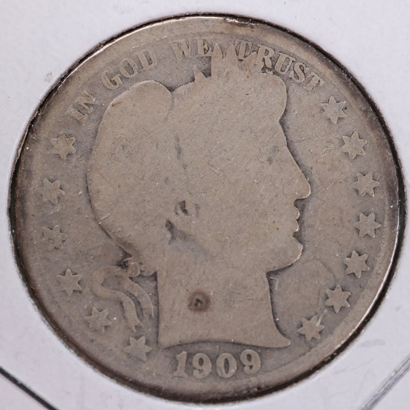 1909-O Barber Half Dollar, Fair Circulated Coin, Store