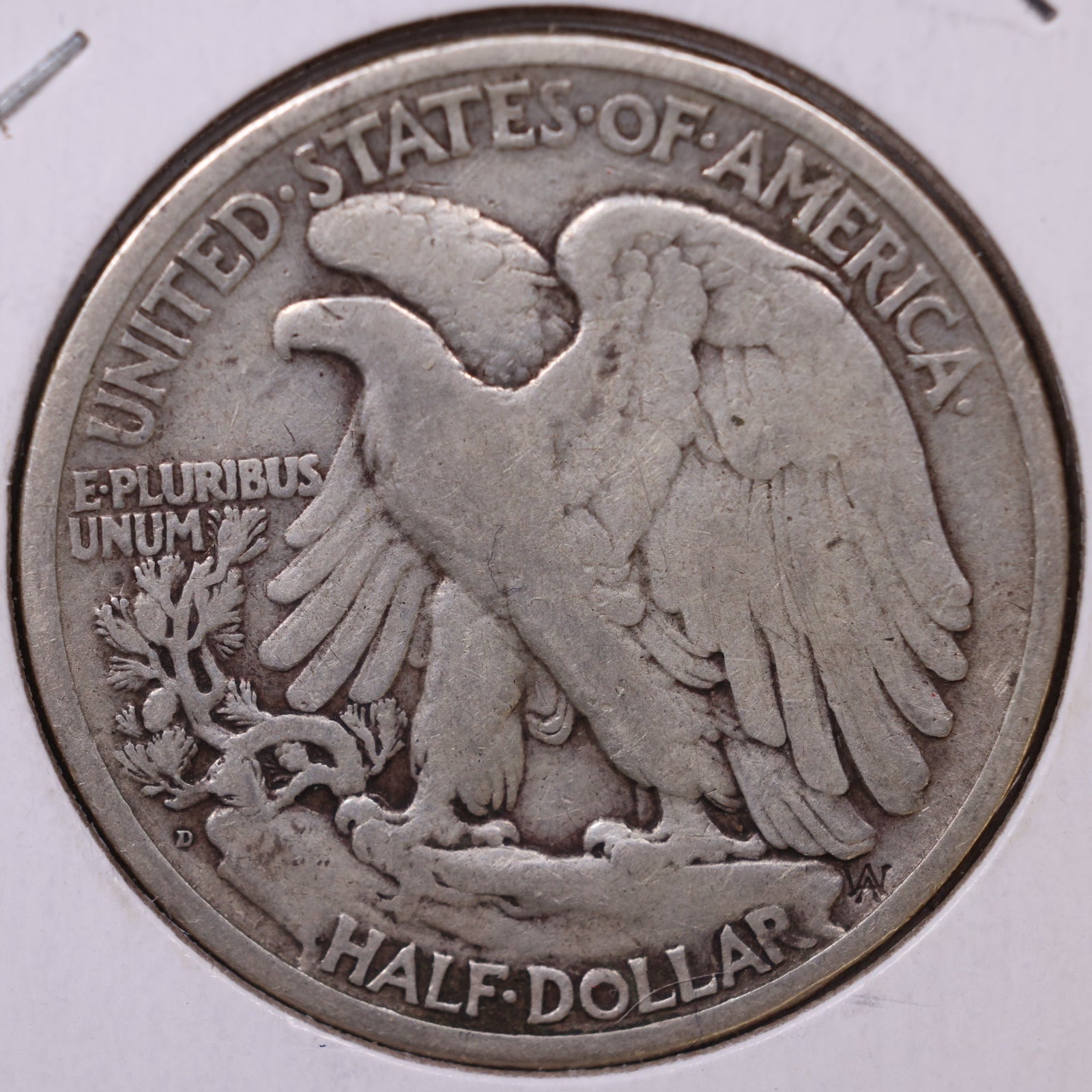1929-D Walking Liberty Half Dollar, Very Good Circulated Coin, Store #HR127