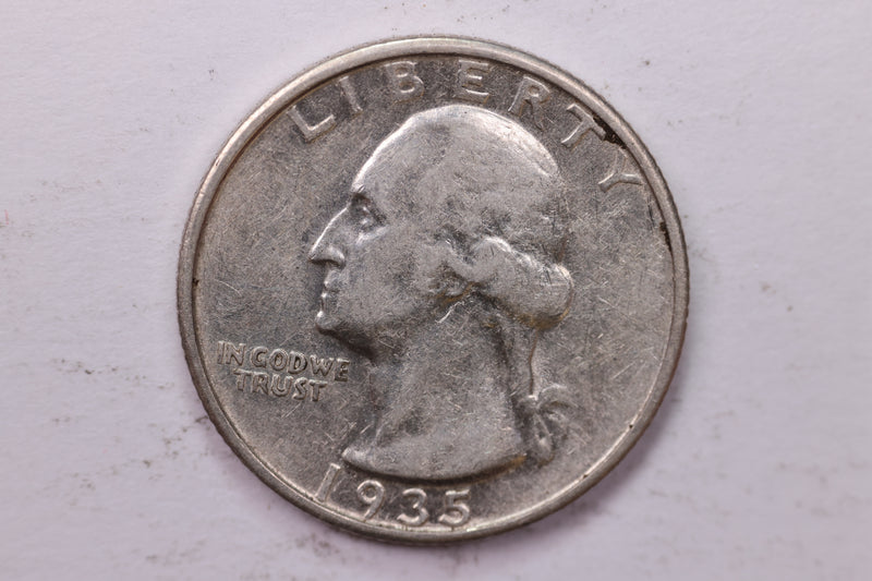 1935-S Washington Silver Quarter, Affordable Circulated Collectible Coin. Sale