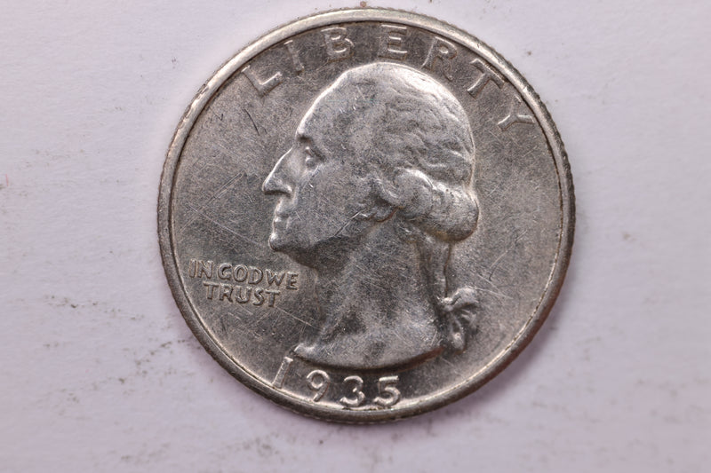 1935-S Washington Silver Quarter, Affordable Circulated Collectible Coin. Sale