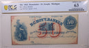 1862 50 Cent, St Joseph, MI., Obsolete Currency., PCGS MS-63., Store