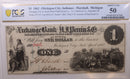 1862 $1, Marshall, MI., Obsolete Currency., PCGS AU-50., Store