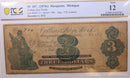 187_ $1 Marquette, MI., Obsolete Currency., PCGS Fine-12., Store