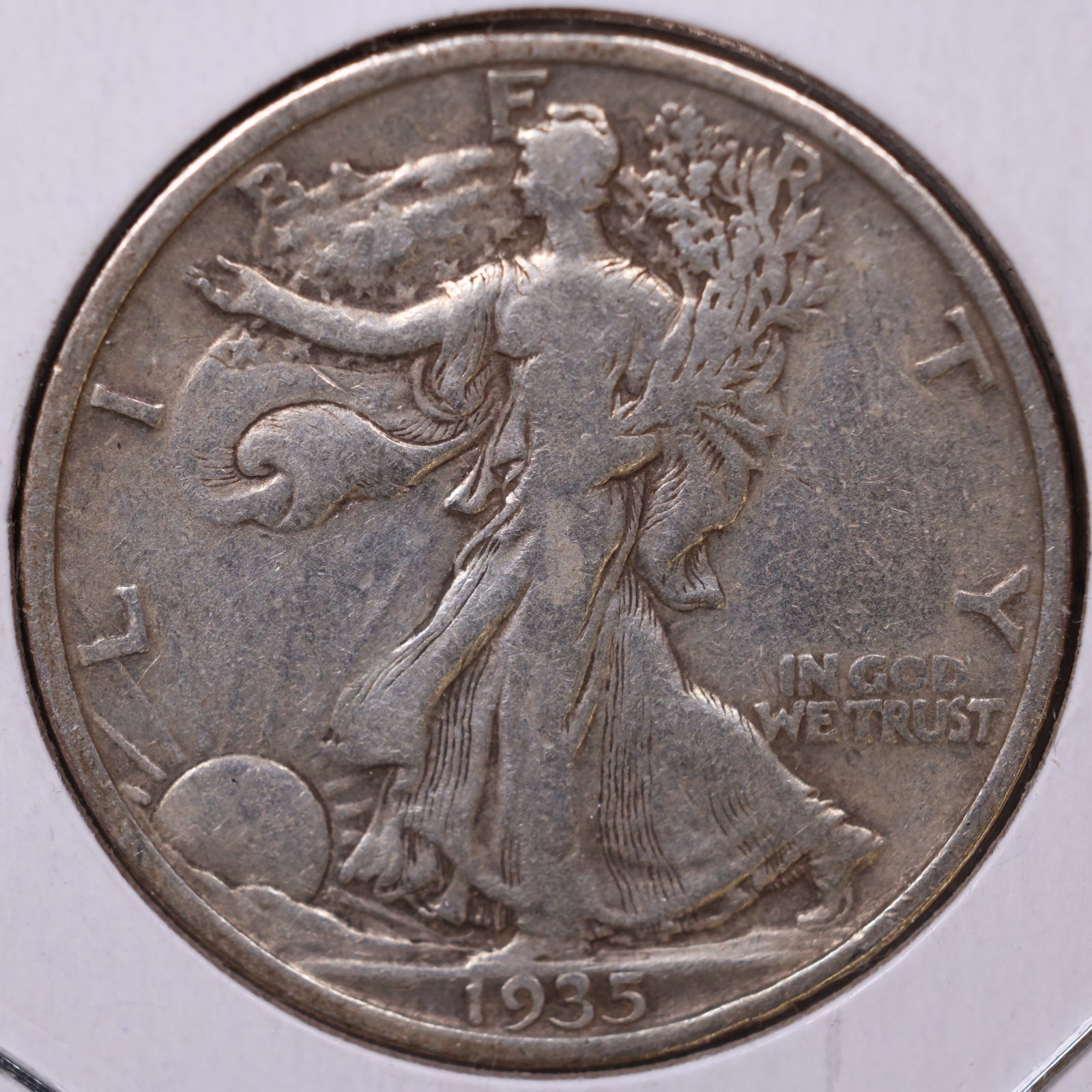 1935 Walking Liberty Half Dollar, Very Fine Circulated Coin, Store #HR135