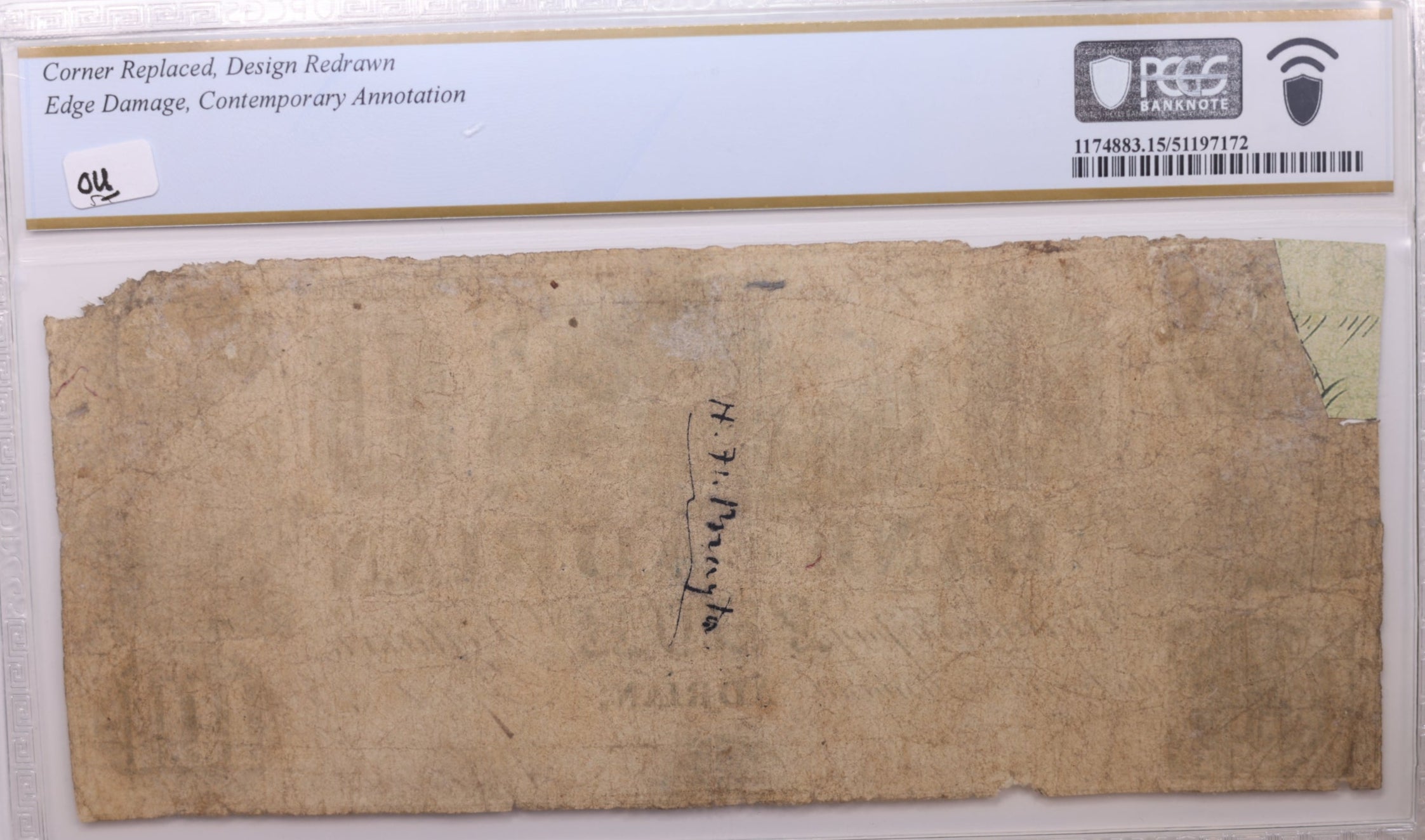 1838 $4, Adrian, Michigan., Obsolete Currency., PCGS F-15., Store #GMI082.