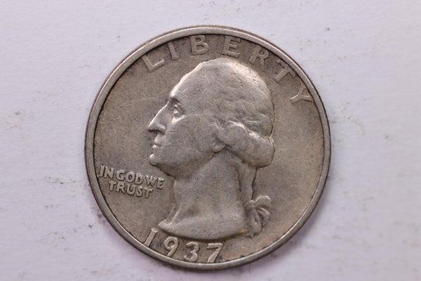 1937-S Washington Silver Quarter, Affordable Circulated Collectible Coin. Sale #0353487