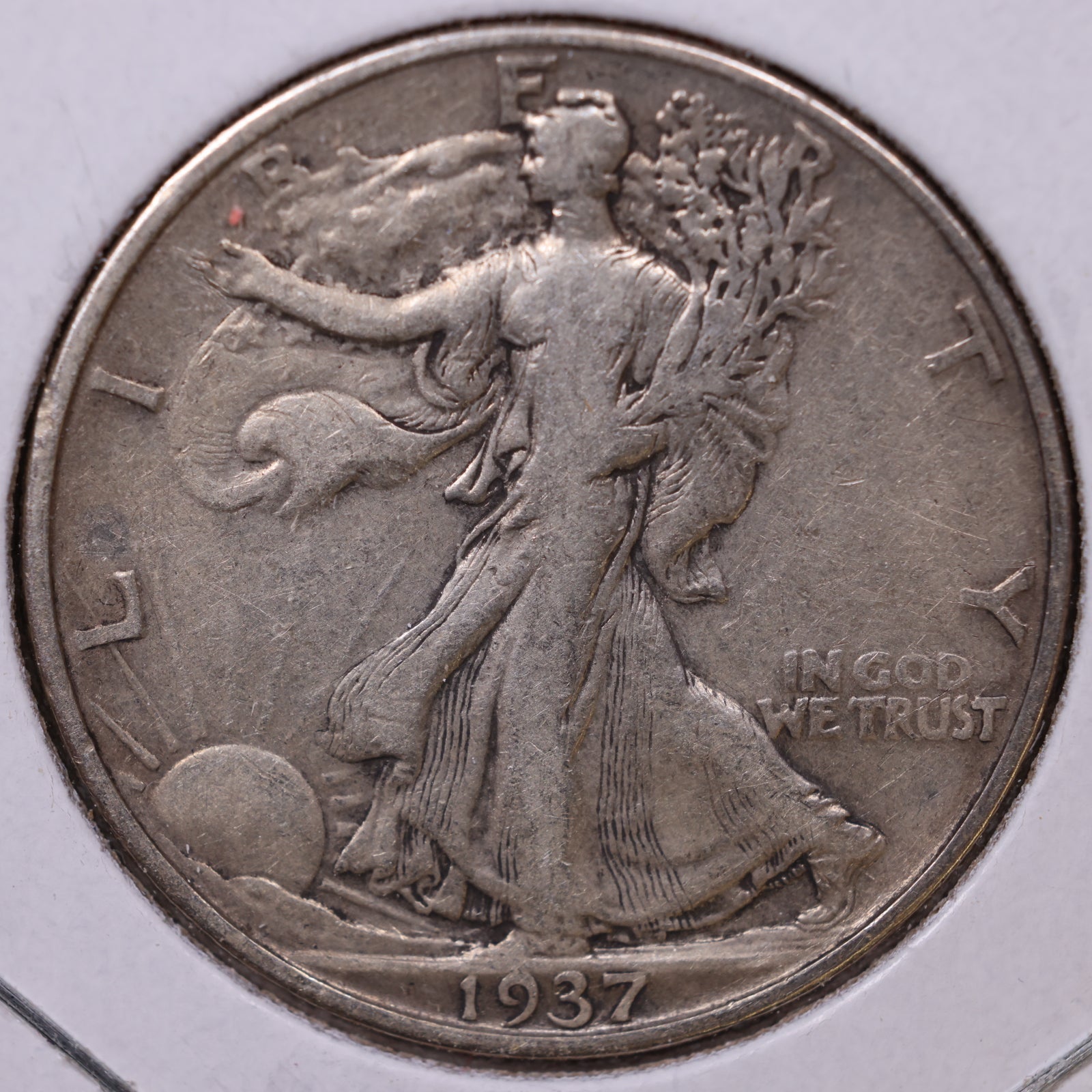 1937 Walking Liberty Half Dollar, Fine+ Circulated Coin, Store #HR150