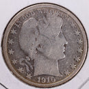 1910-S Barber Half Dollar, Good Circulated Coin, Details, Store