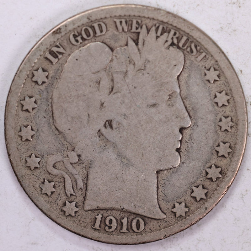 1910-S Barber Half Dollar, Good, Circulated Coin, Store