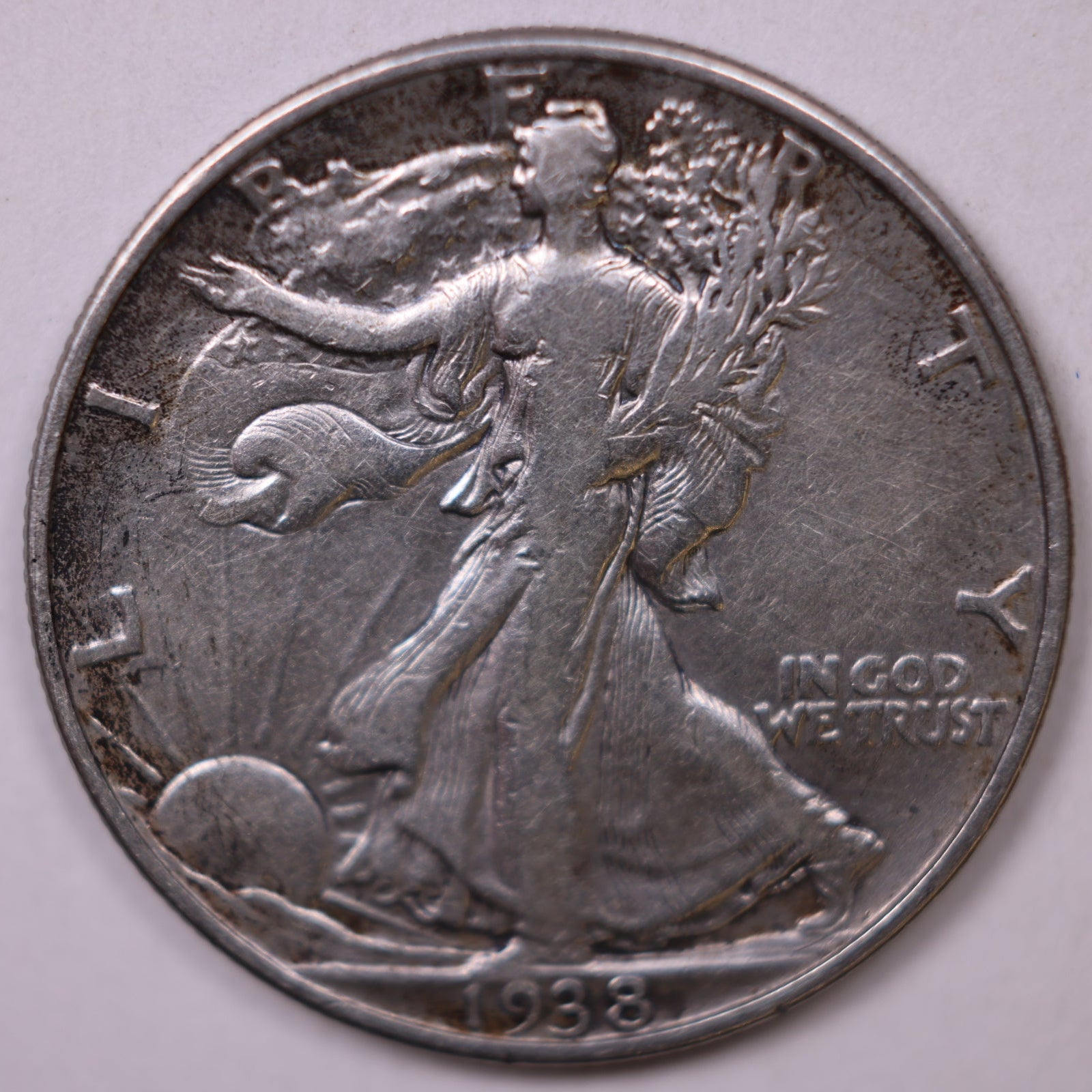 1938 Walking Liberty Half Dollar, Very Fine Circulated Coin, Store #HR157
