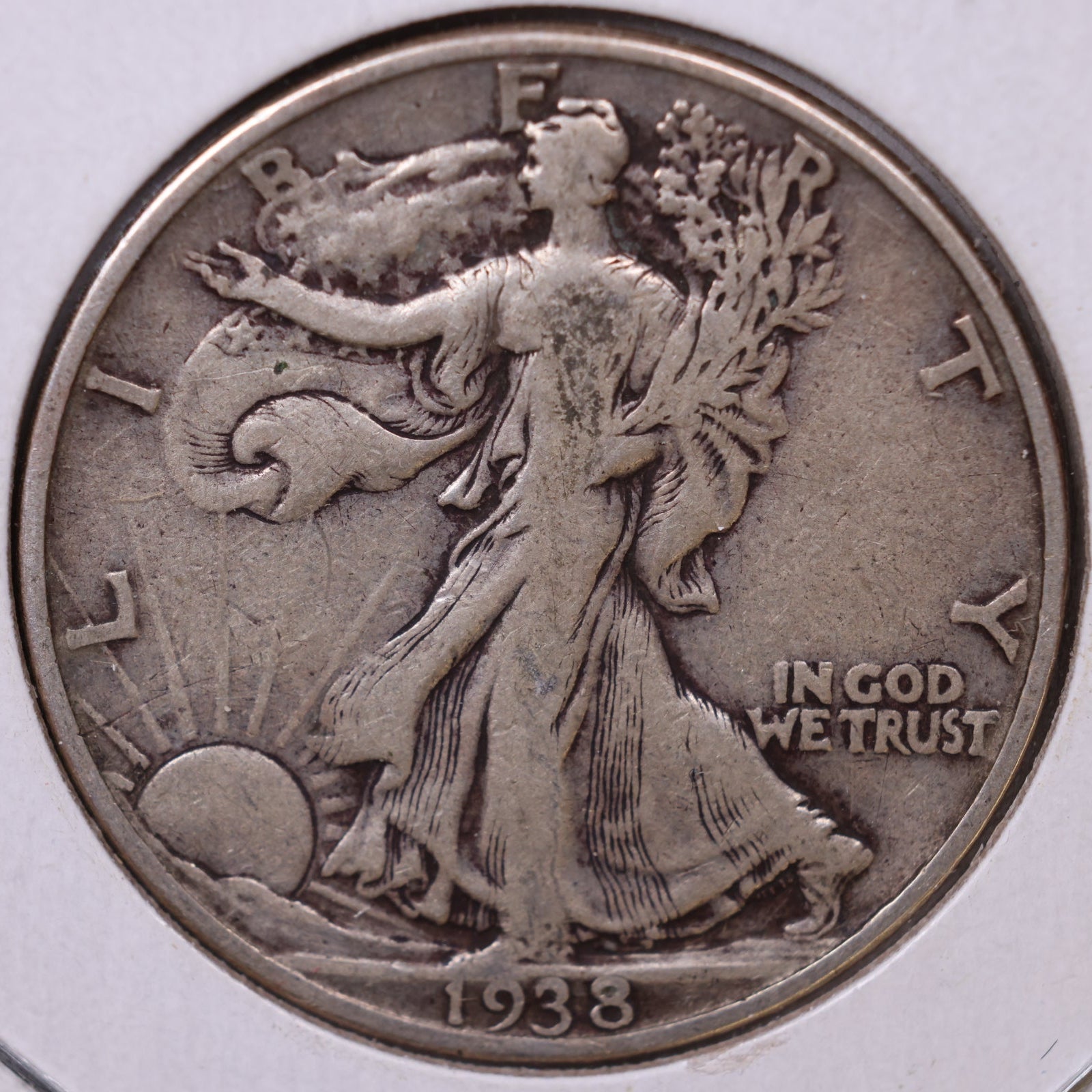 1938 Walking Liberty Half Dollar, Very Fine Circulated Coin, Store #HR162