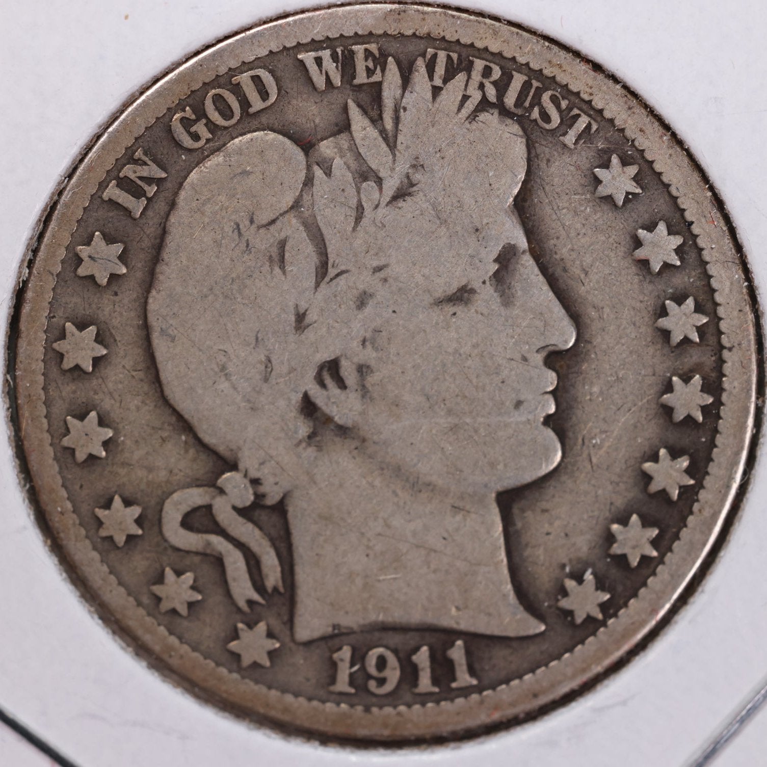 1911 Barber Half Dollar, Very Good Circulated Coin, Store #HR0974