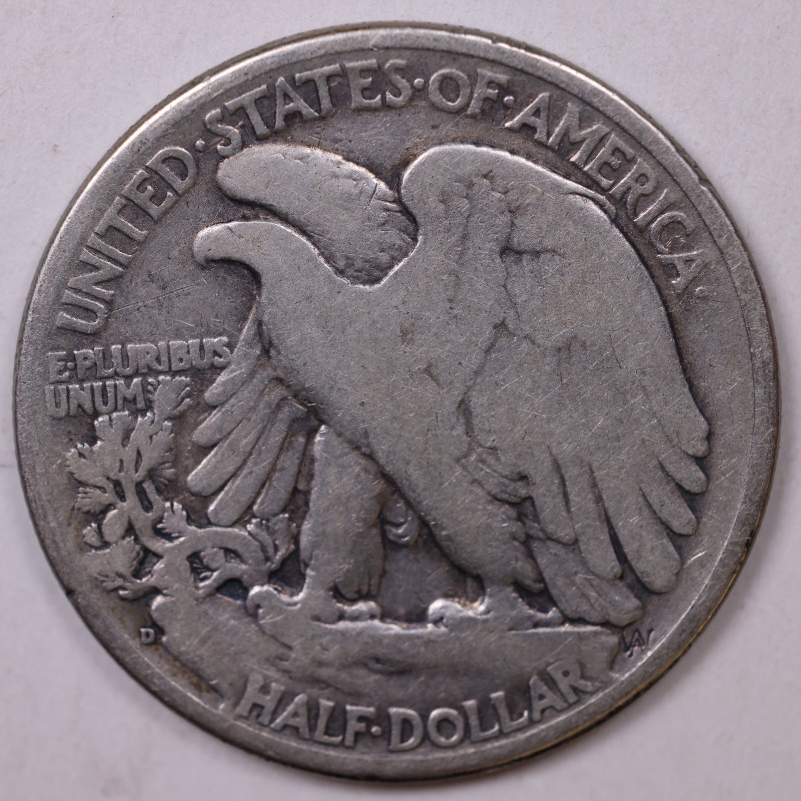 1938-D Walking Liberty Half Dollar, Good Circulated Coin, Store #HR163