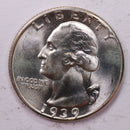 1939-D Washington Silver Quarter, Affordable Uncirculated Collectible Coin. Sale