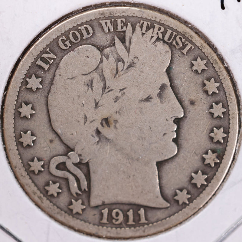 1911 Barber Half Dollar, Very Good, Circulated Coin, Store