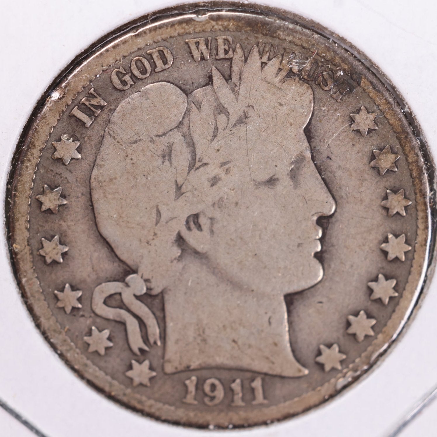 1911 Barber Half Dollar, Very Good Circulated Coin, Store #HR0973