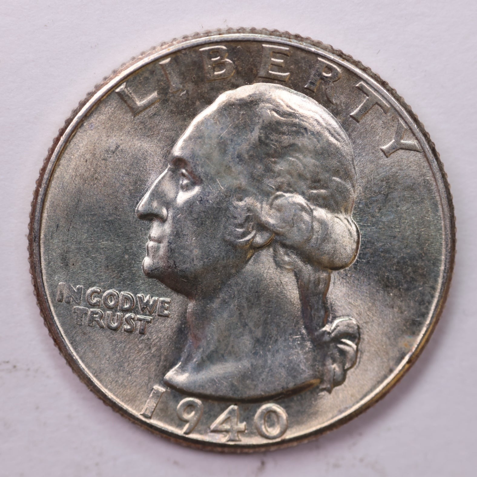 1940 Washington Silver Quarter, Affordable Uncirculated Collectible Coin. Sale #0353498