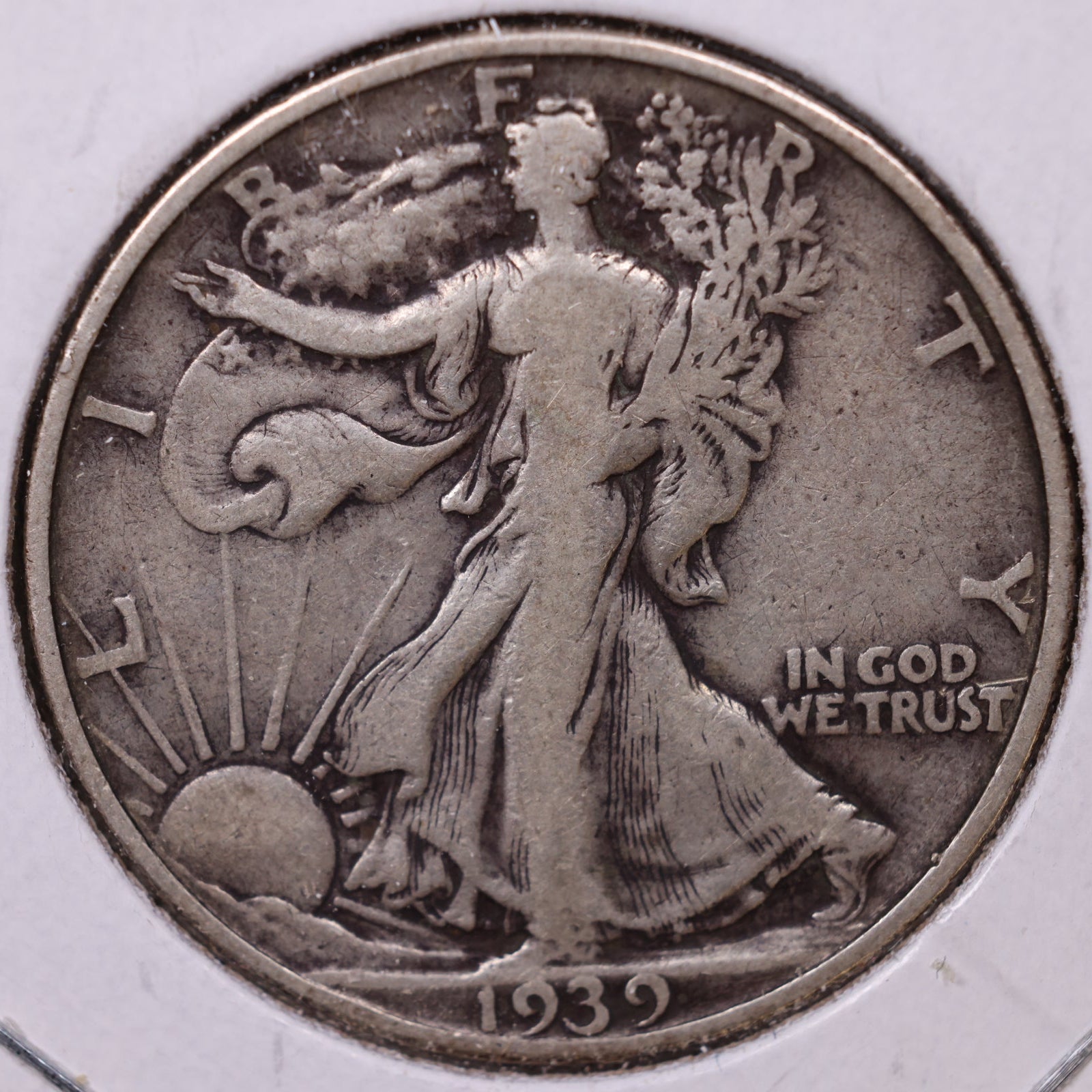 1939-D Walking Liberty Half Dollar, Fine+ Circulated Coin, Store #HR185