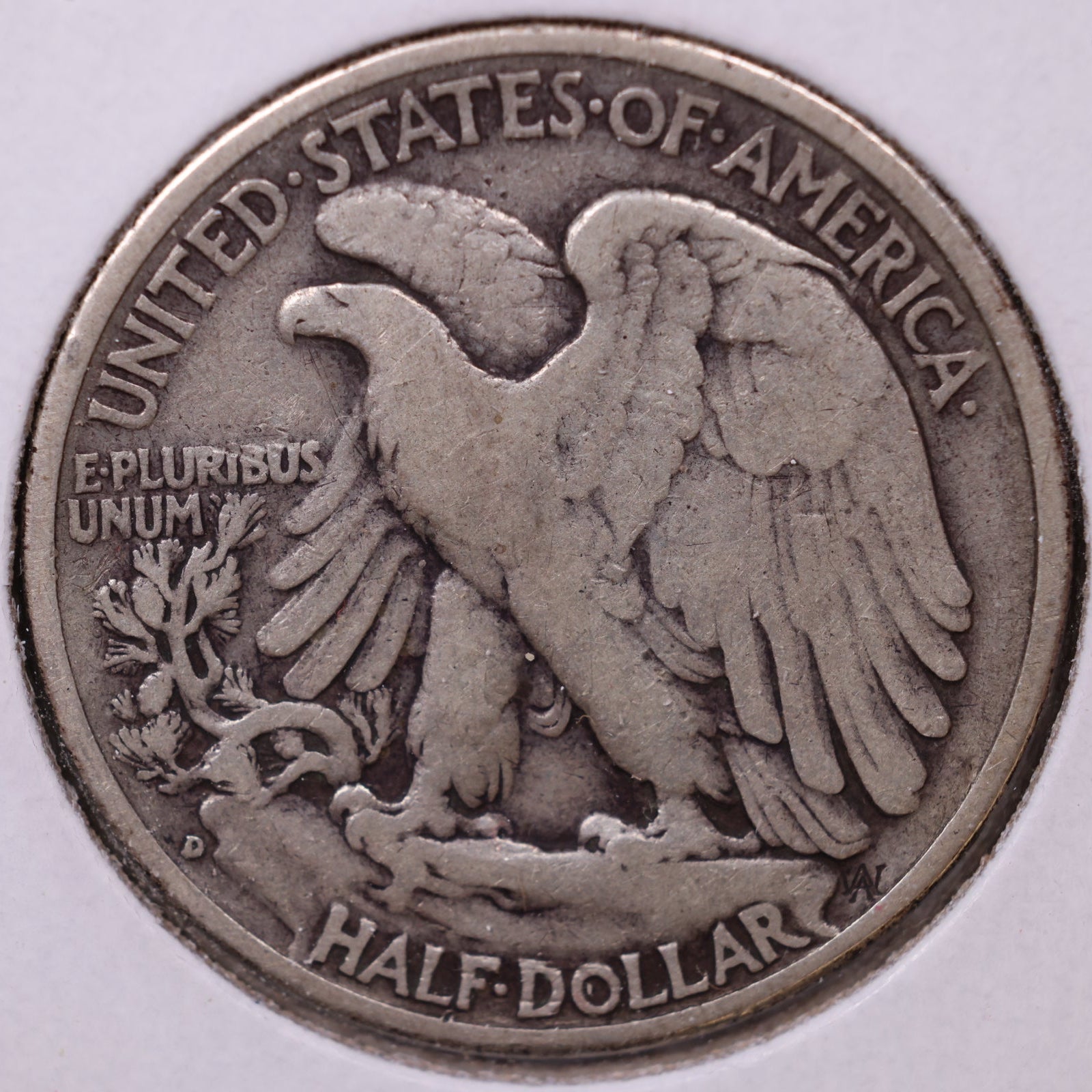 1939-D Walking Liberty Half Dollar, Fine+ Circulated Coin, Store #HR185