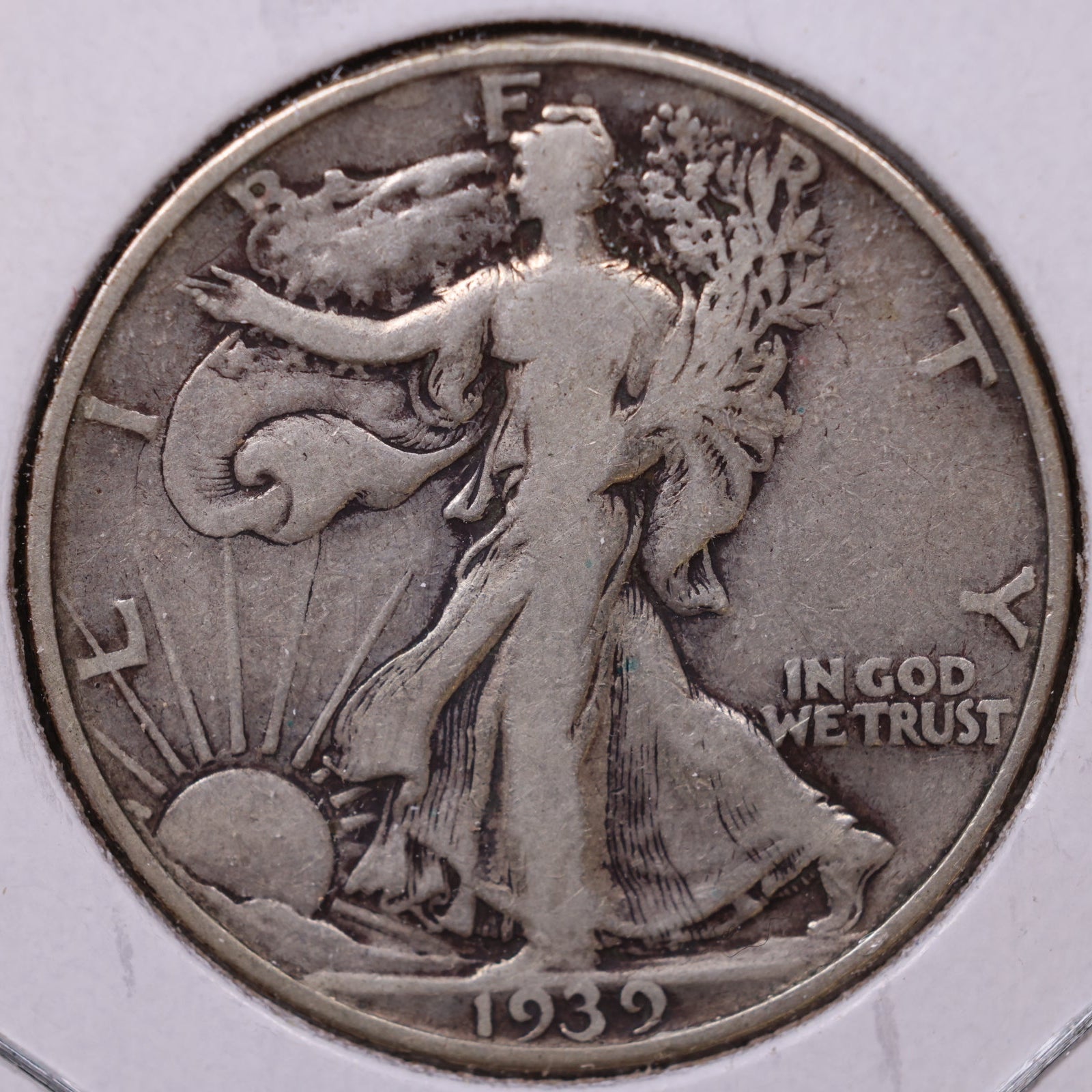 1939-D Walking Liberty Half Dollar, Fine+ Circulated Coin, Store #HR186