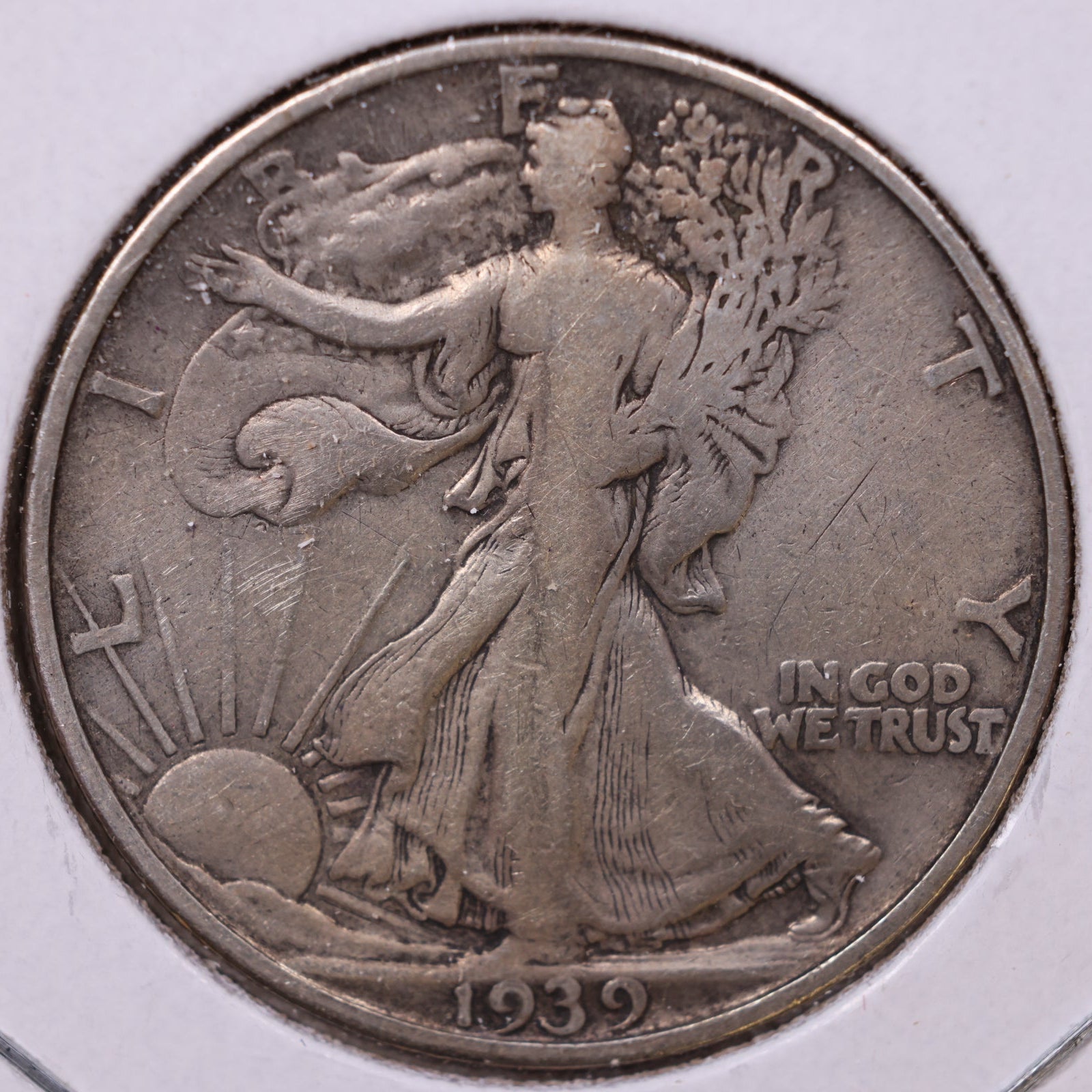 1939-D Walking Liberty Half Dollar, Fine Circulated Coin, Store #HR187