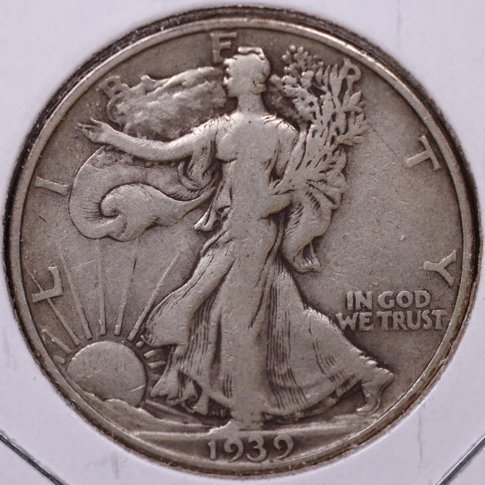 1939-D Walking Liberty Half Dollar, Very Good Circulated Coin, Store #HR188