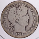 1911-S Barber Half Dollar, Good Circulated Coin, Store