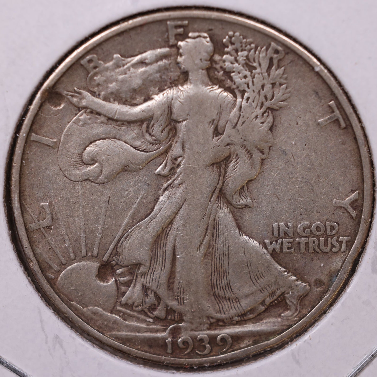1939-D Walking Liberty Half Dollar, Very Good Circulated Coin, Store #HR192