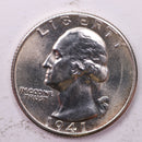 1941-D Washington Silver Quarter, Affordable Uncirculated Collectible Coin. Sale