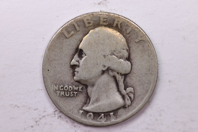 1941-D Washington Silver Quarter, Affordable Circulated Collectible Coin. Sale