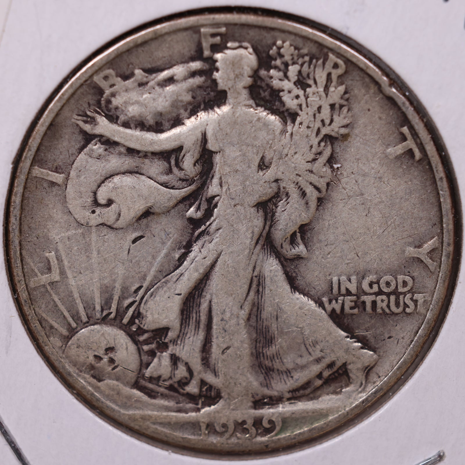 1939-D Walking Liberty Half Dollar, Very Good Circulated Coin, Store #HR201