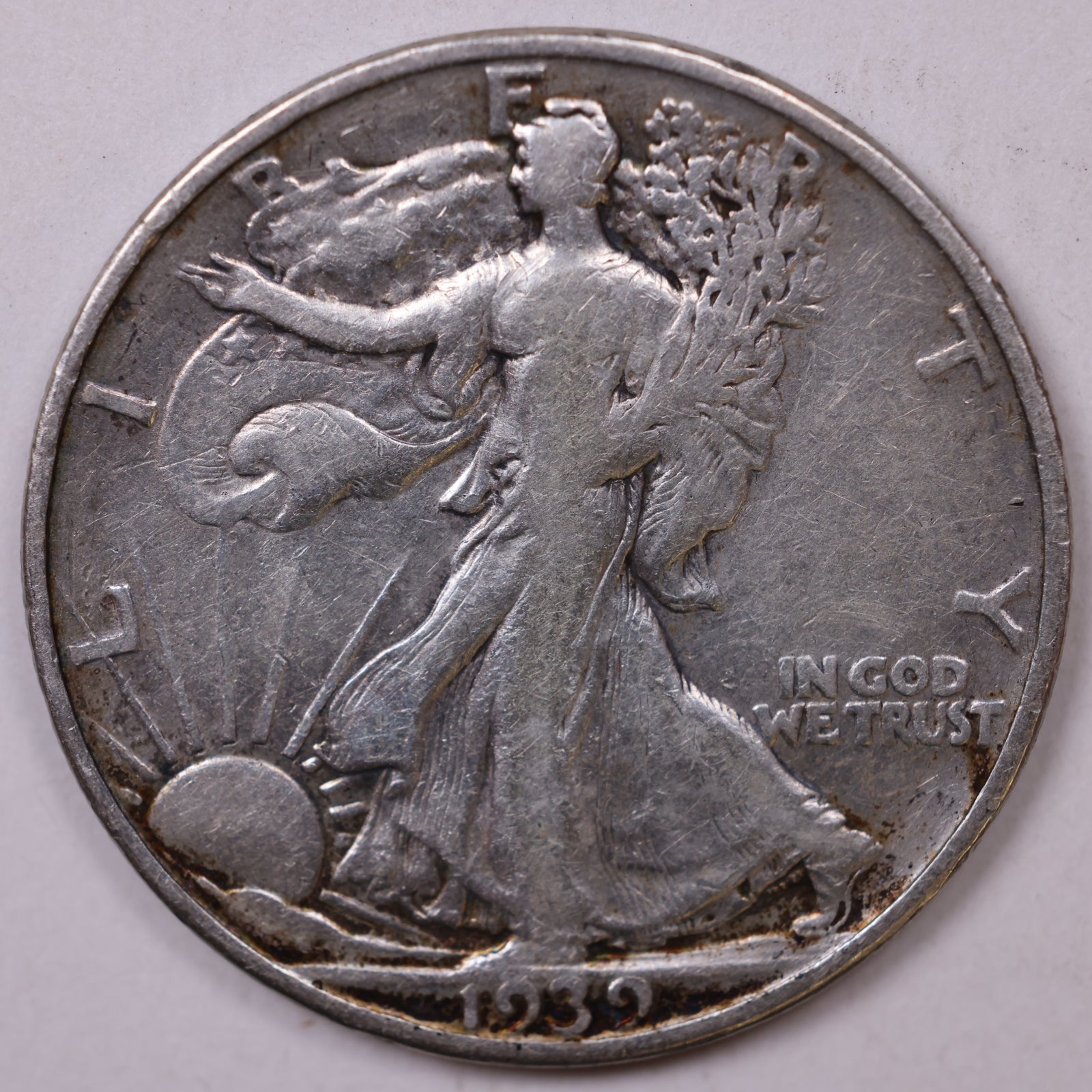 1939-S Walking Liberty Half Dollar, Very Good Circulated Coin, Store #HR205