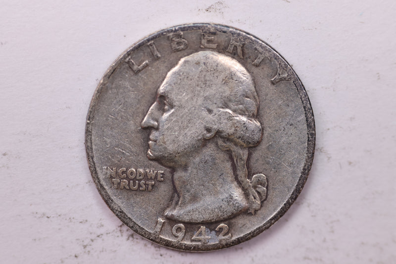 1942-S Washington Silver Quarter, Affordable Circulated Collectible Coin. Sale