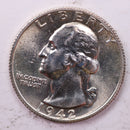 1942-S Washington Silver Quarter, Affordable Uncirculated Collectible Coin. Sale
