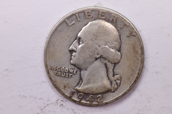 1942-S Washington Silver Quarter, Affordable Circulated Collectible Coin. Sale #0353519