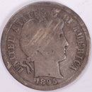 1895-S Barber Silver Dime., Good Circulated Coin., Store