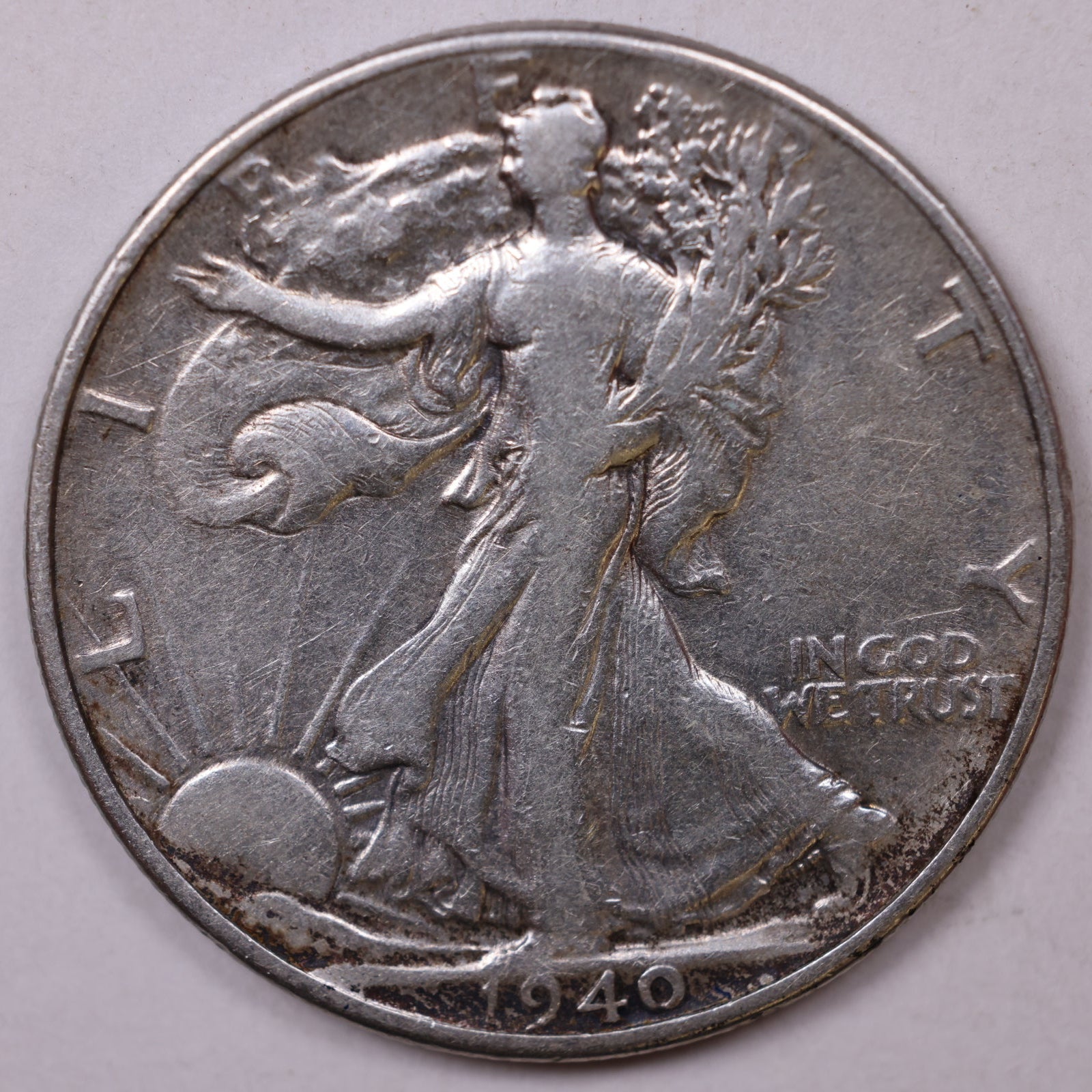 1940 Walking Liberty Half Dollar, Fine Circulated Coin, Store #HR236
