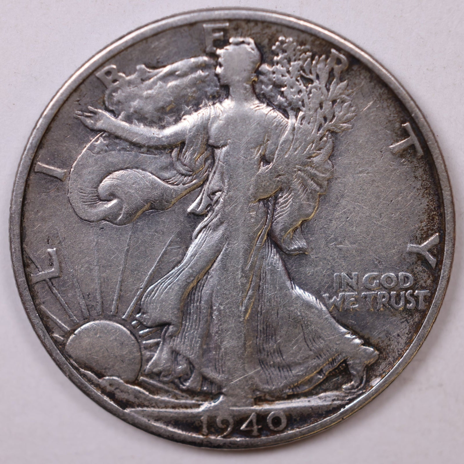 1940-S Walking Liberty Half Dollar, Fine Circulated Coin, Store #HR237