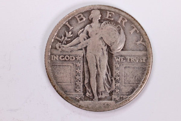 1920-D Standing Liberty Quarter., Fine Circulated Coin., Store Sale #1979