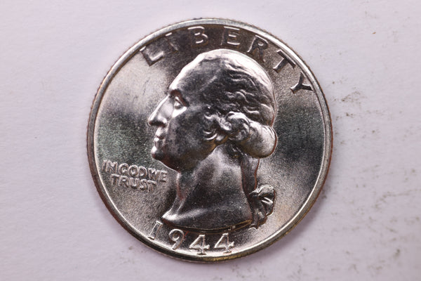 1944-D Washington Silver Quarter, Affordable Uncirculated Collectible Coin. Sale #0353528